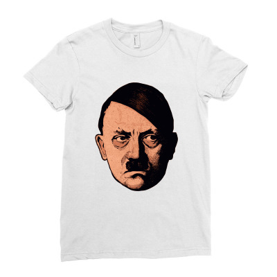 Adolf Hipster Hitler Ladies Fitted T-shirt Designed By Estore