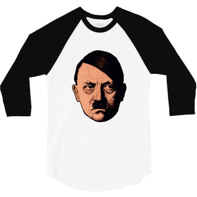 Adolf Hipster Hitler 3/4 Sleeve Shirt Designed By Estore