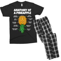 Womens Anatomy Of A Pineapple Swinger Funny Upside Down Pineapple V Ne Men's T-shirt Pajama Set | Artistshot