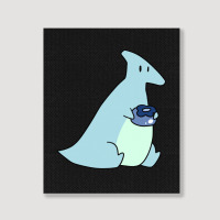 Blueberry Hadrosaurus Portrait Canvas Print | Artistshot