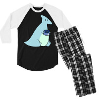 Blueberry Hadrosaurus Men's 3/4 Sleeve Pajama Set | Artistshot