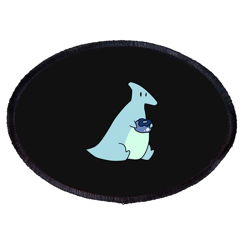 Blueberry Hadrosaurus Oval Patch | Artistshot