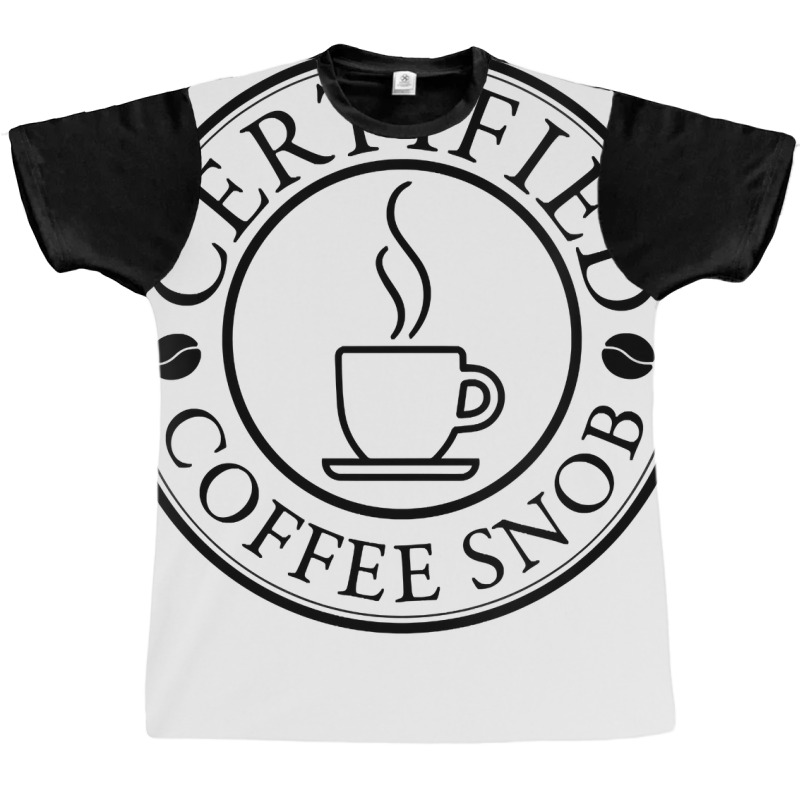 Womens Certified Coffee Snob Design In Black Print V Neck T Shirt Graphic T-shirt | Artistshot