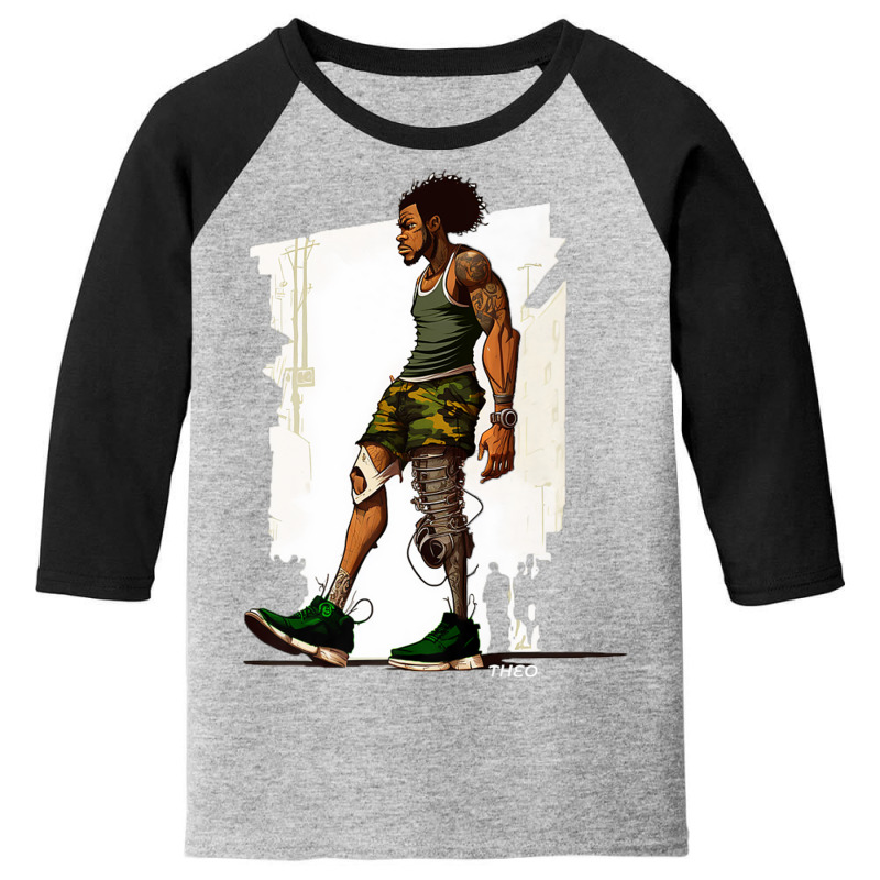 Cool Male Walking Prosthetic Legs Urban Streetwear Fashion Premium T S Youth 3/4 Sleeve by catotdmontis | Artistshot