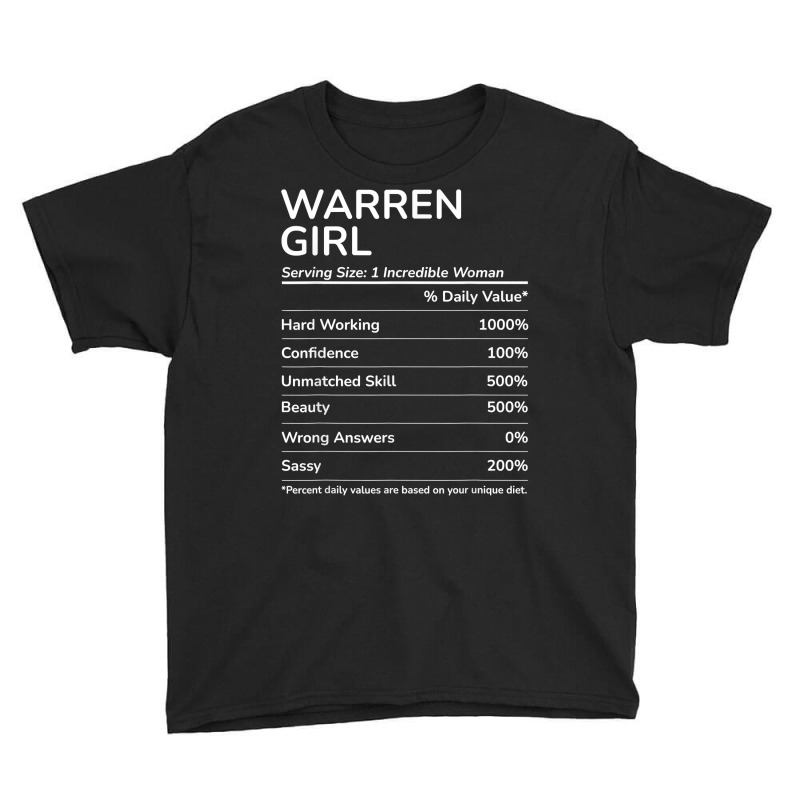 Warren Girl Funny Michigan Hometown T Shirt Youth Tee | Artistshot