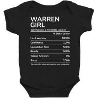 Warren Girl Funny Michigan Hometown T Shirt Baby Bodysuit | Artistshot