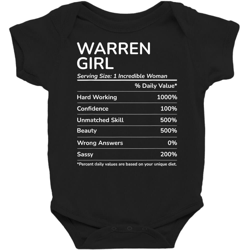 Warren Girl Funny Michigan Hometown T Shirt Baby Bodysuit | Artistshot