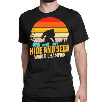 Bigfoot T  Shirt Retro Bigfoot Hide & Seek World Champion 3 Classic T-shirt | Artistshot