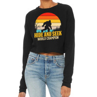 Bigfoot T  Shirt Retro Bigfoot Hide & Seek World Champion 3 Cropped Sweater | Artistshot