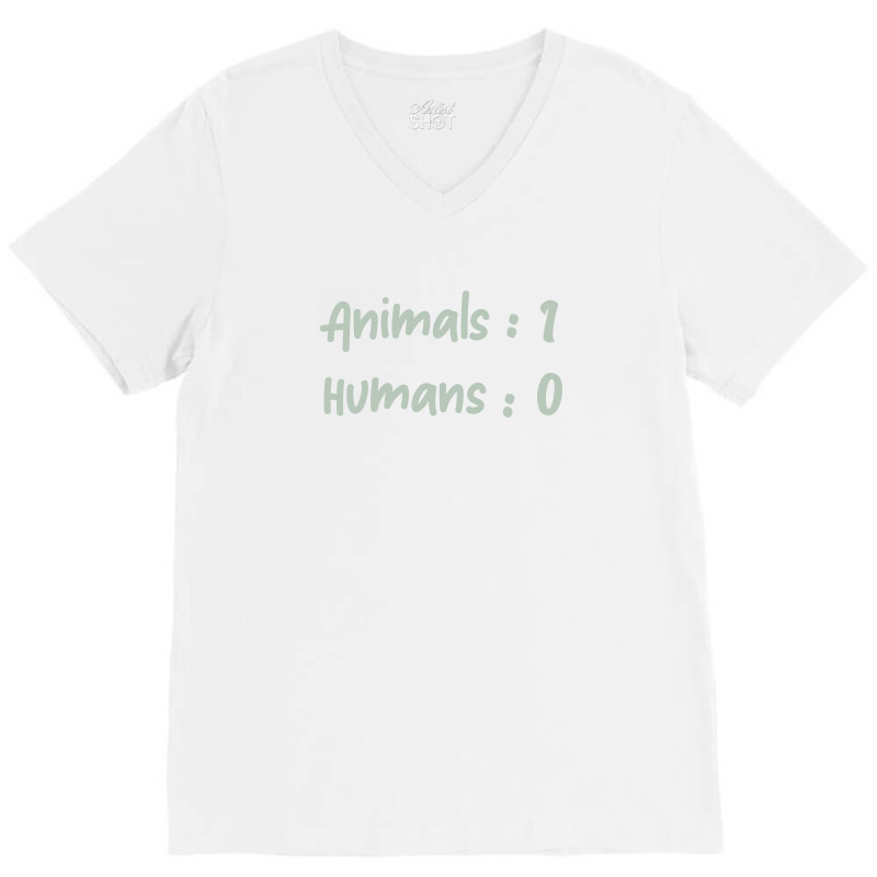 Animals Vs Humans V-neck Tee | Artistshot