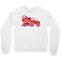 Womens Happy Valentines Day Heart In Tractor Funny Toddler Womens T Sh Crewneck Sweatshirt | Artistshot