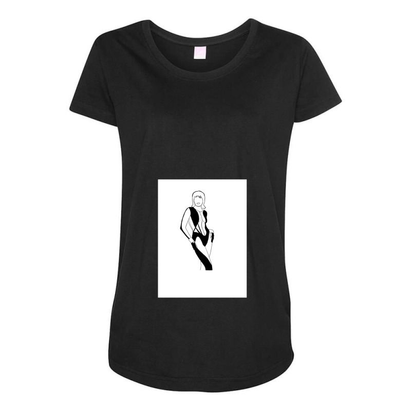 Miley Cyrus Outline Maternity Scoop Neck T-shirt by LynneVickie | Artistshot