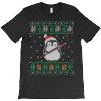 Flute Ugly Christmas Sweater Penguin Xmas Family Matching T-shirt | Artistshot