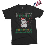 Flute Ugly Christmas Sweater Penguin Xmas Family Matching Exclusive T-shirt | Artistshot