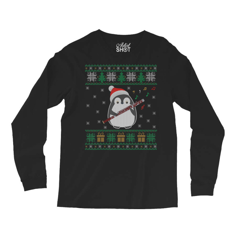 Flute Ugly Christmas Sweater Penguin Xmas Family Matching Long Sleeve Shirts by namnguyen | Artistshot