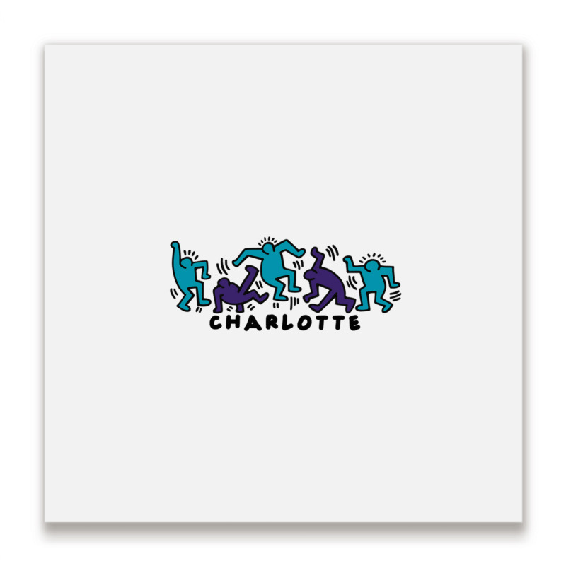 Hornets Groovy People 1 Metal Print Square | Artistshot