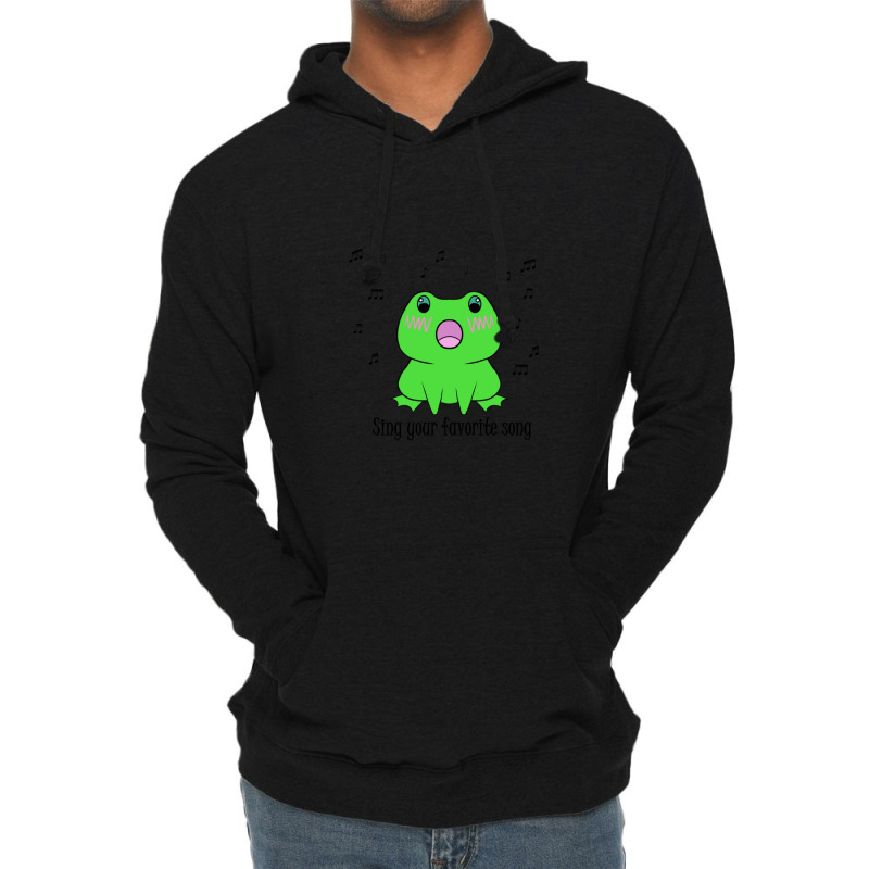 Green Frog Sing Your Favorite Song Lightweight Hoodie | Artistshot