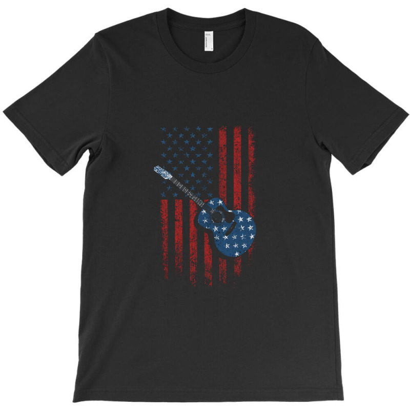 Guitar American Flag T-shirt | Artistshot