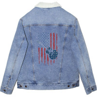 Guitar American Flag Unisex Sherpa-lined Denim Jacket | Artistshot