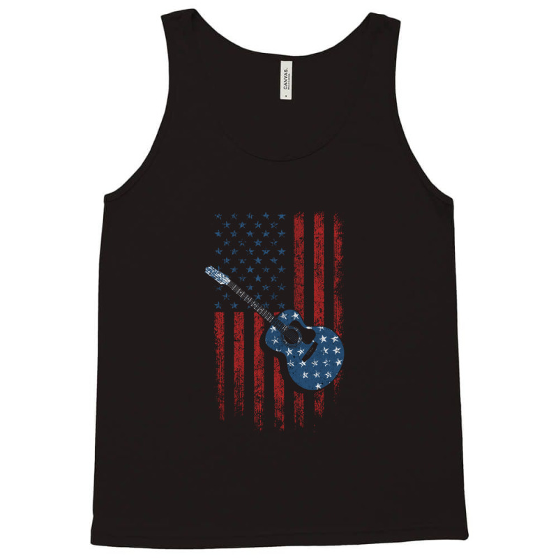 Guitar American Flag Tank Top | Artistshot