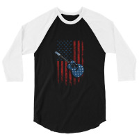 Guitar American Flag 3/4 Sleeve Shirt | Artistshot