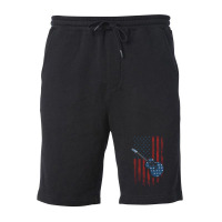 Guitar American Flag Fleece Short | Artistshot