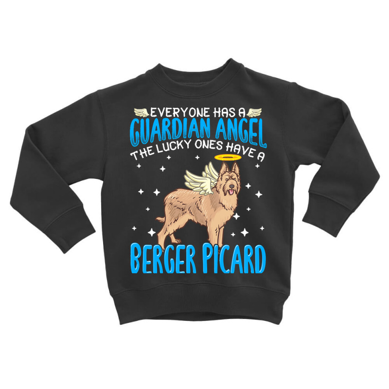 Berger Picard T  Shirt Berger Picard Dog With Guardian Angel Saying T Toddler Sweatshirt by june33934 | Artistshot