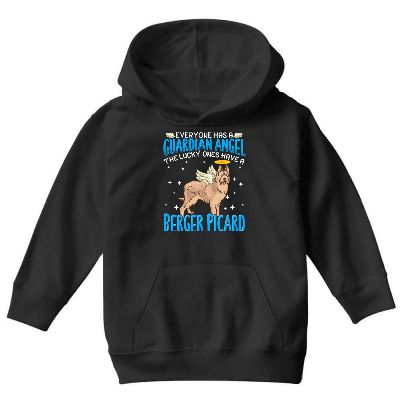 Berger Picard T  Shirt Berger Picard Dog With Guardian Angel Saying T Youth Hoodie by june33934 | Artistshot