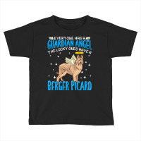 Berger Picard T  Shirt Berger Picard Dog With Guardian Angel Saying T Toddler T-shirt | Artistshot