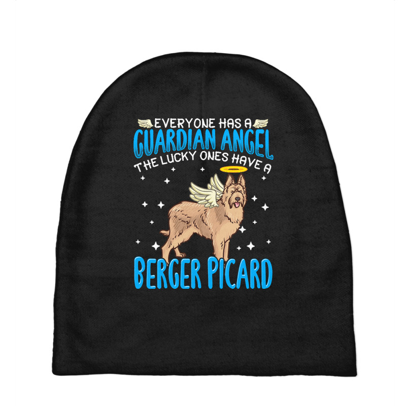 Berger Picard T  Shirt Berger Picard Dog With Guardian Angel Saying T Baby Beanies by june33934 | Artistshot