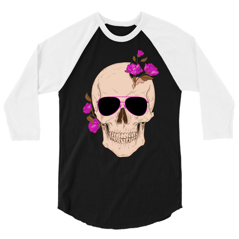 Limited Edition Skeleton With Sunglasses Design 3/4 Sleeve Shirt | Artistshot