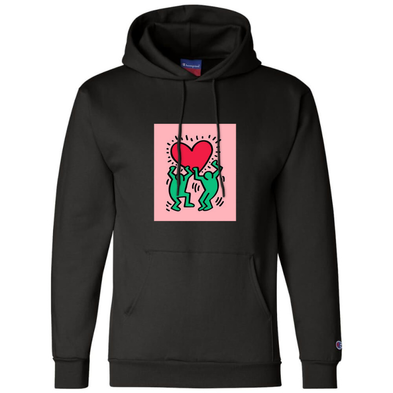 Heart Red And Two People Champion Hoodie | Artistshot