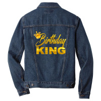 Teen For Boy King Golden Imitation Men Denim Jacket | Artistshot