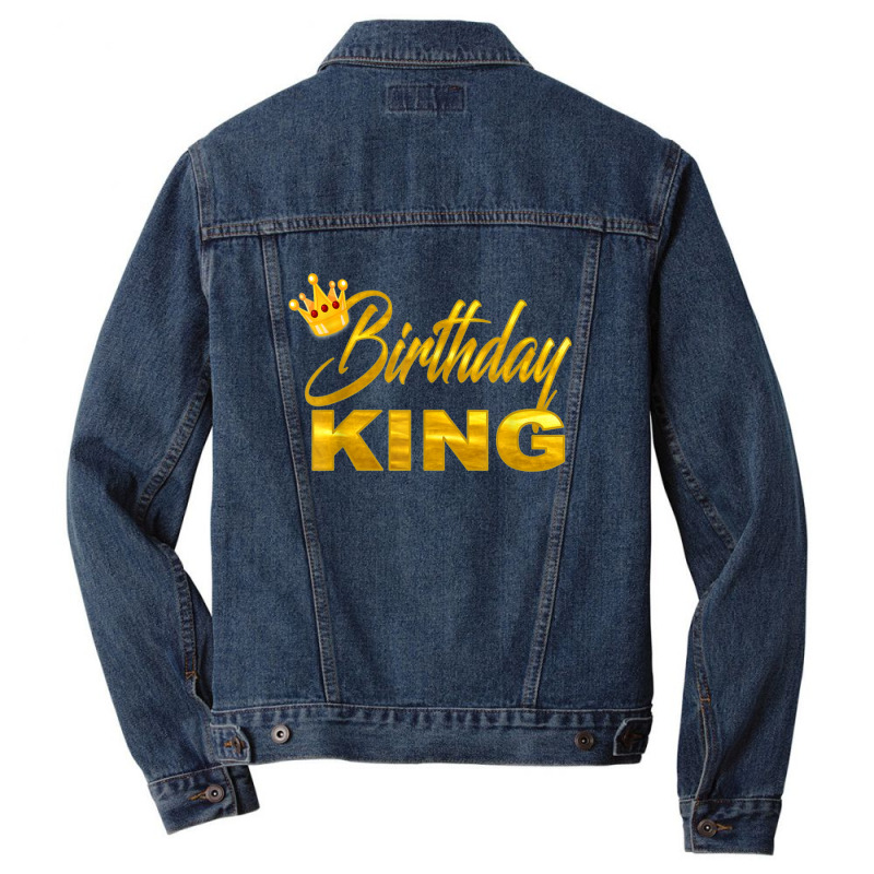 Teen For Boy King Golden Imitation Men Denim Jacket by KyungSavard | Artistshot