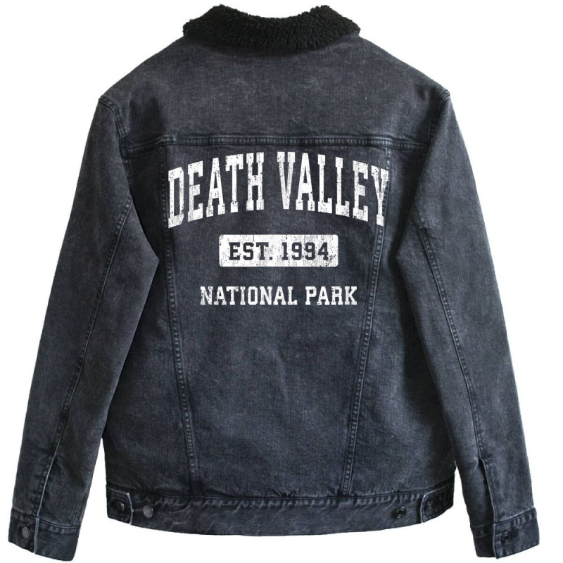 Death Valley Vintage National Park Sports Design T Shirt Unisex Sherpa-Lined Denim Jacket by jessen | Artistshot