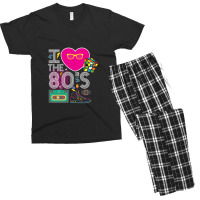 I Heart The 80's Eighties Men's T-shirt Pajama Set | Artistshot