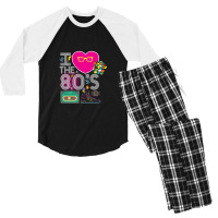 I Heart The 80's Eighties Men's 3/4 Sleeve Pajama Set | Artistshot