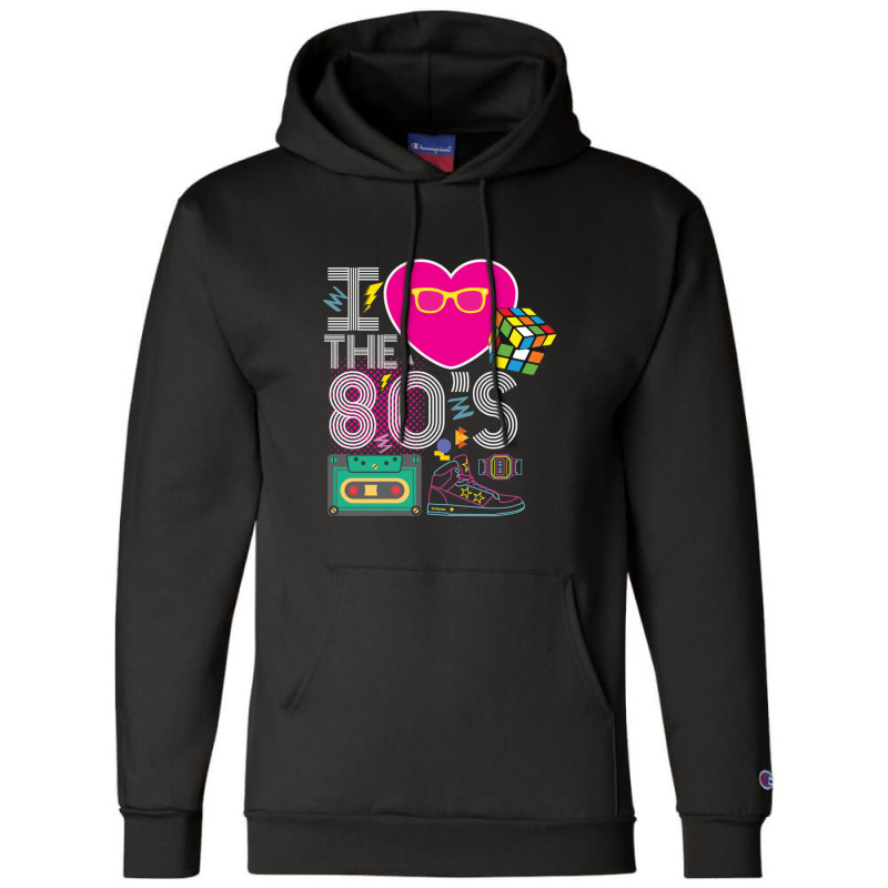 I Heart The 80's Eighties Champion Hoodie | Artistshot