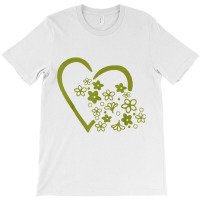 Daisy Spring Blossom Heart Vintage Pyrex (green) T Shirt T-shirt | Artistshot