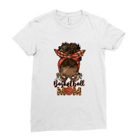 Afro Messy Bun Basketball Mom Ladies Fitted T-shirt | Artistshot