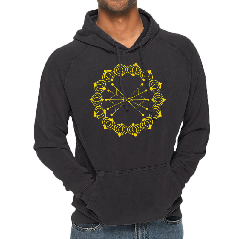 Fire Poi Mandala Fire Dancing Fire Spinning Tshirt   Yellow Vintage Hoodie by jessen | Artistshot