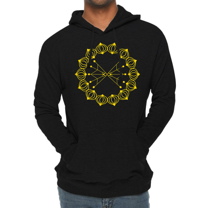 Fire Poi Mandala Fire Dancing Fire Spinning Tshirt   Yellow Lightweight Hoodie by jessen | Artistshot