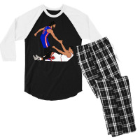 Derrick Fell Derrick Rose Pistons Men's 3/4 Sleeve Pajama Set | Artistshot