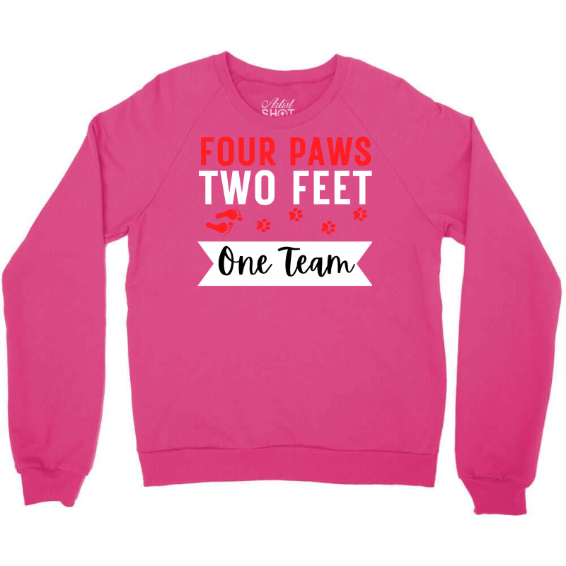 Dog Agility Four Paws Two Feet One Team Crewneck Sweatshirt by andeekngueloc | Artistshot