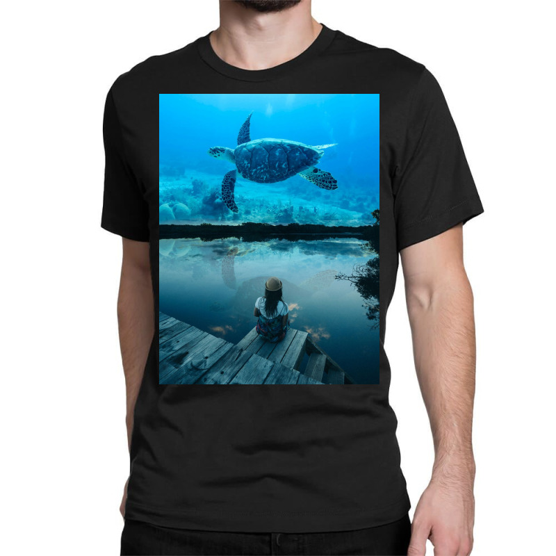 Giant Turtle Classic T-shirt by josef.psd | Artistshot