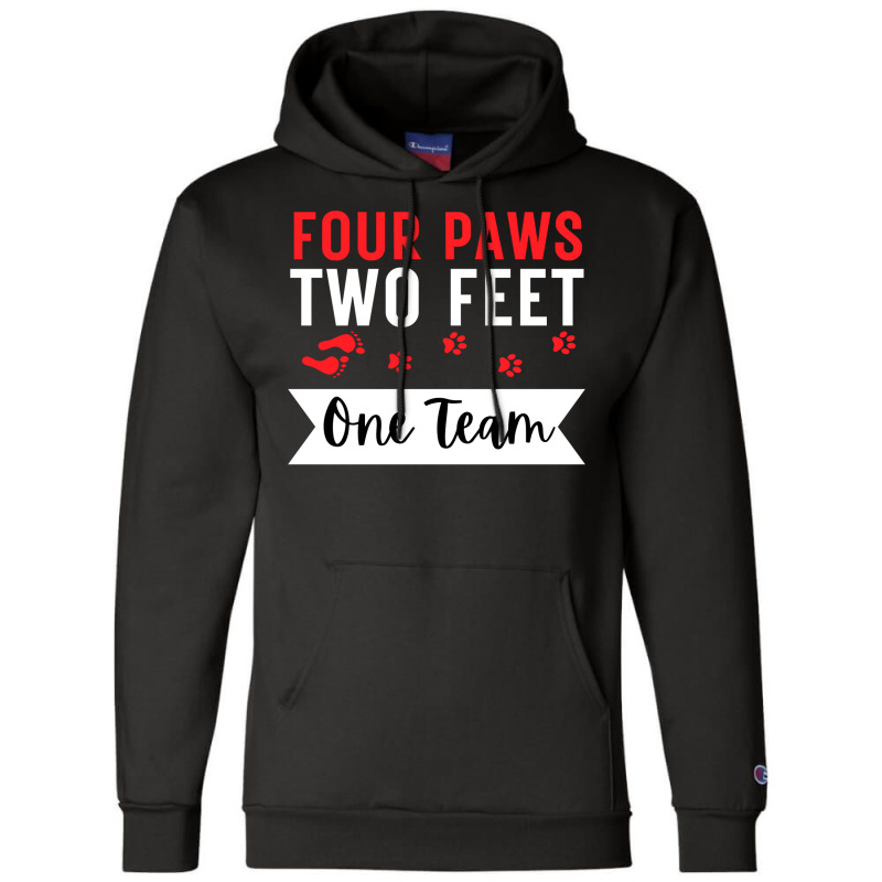 Dog Agility Four Paws Two Feet One Team Champion Hoodie by andeekngueloc | Artistshot