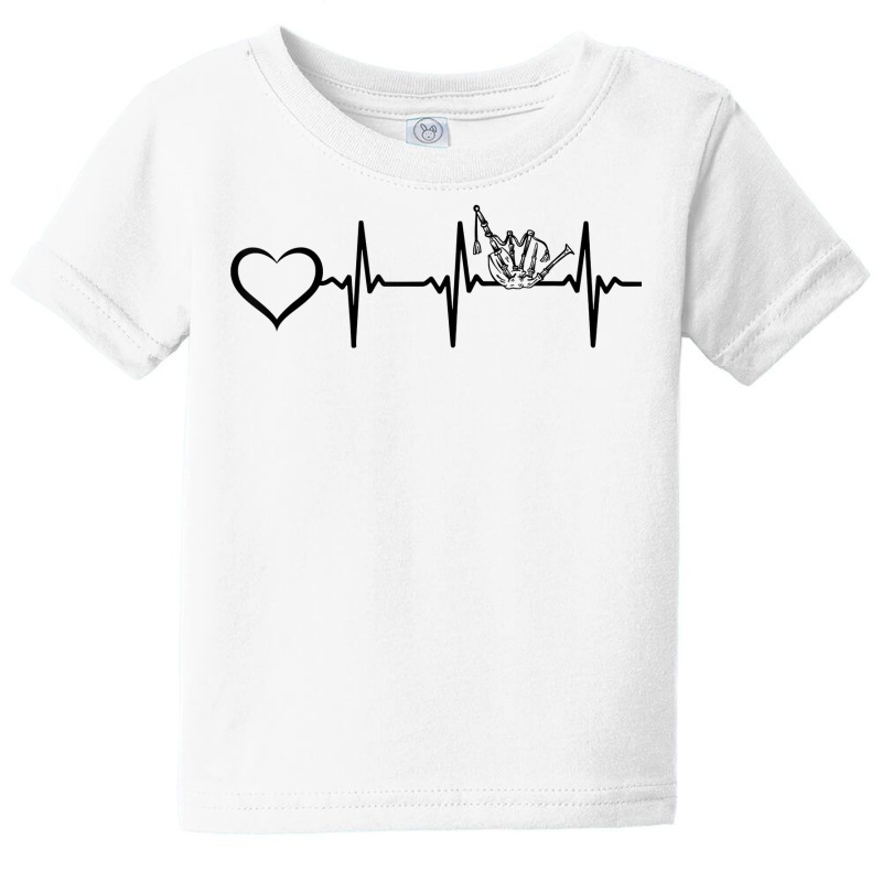 Bagpipe Heart Bagpiper Instrument Bagpiping Heartbeat Player T Shirt Baby Tee by alph0r9bang | Artistshot