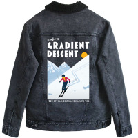 Enjoy Gradient Descent 14 Unisex Sherpa-lined Denim Jacket | Artistshot