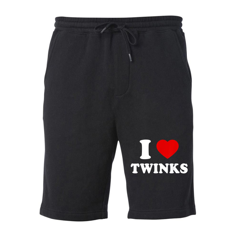 The Cool I Love Twinks Funny Trend T Shirt Fleece Short | Artistshot