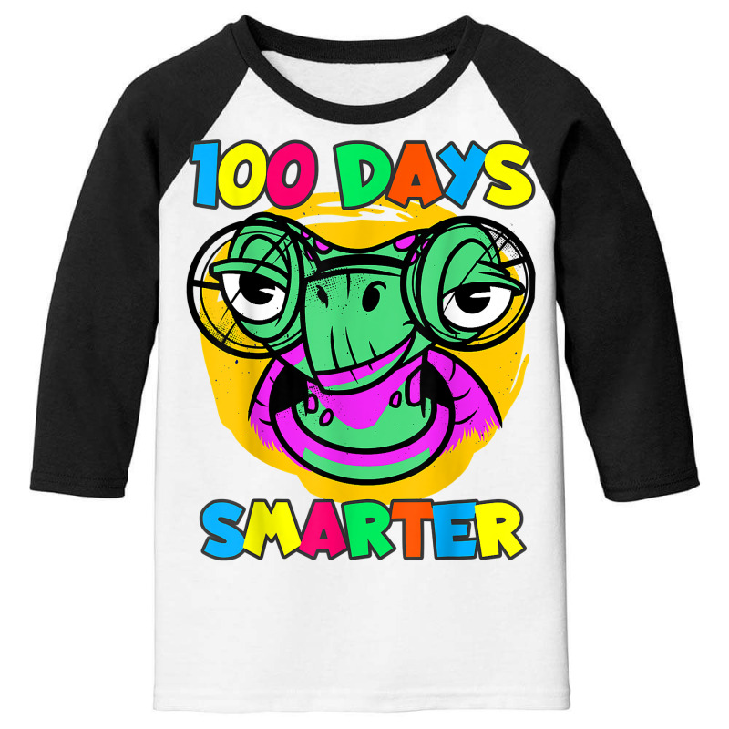 100th Day Of School Saying Smart Turtle 100 Days Smarter T Shirt Youth 3/4 Sleeve by corrinwpxbilal | Artistshot